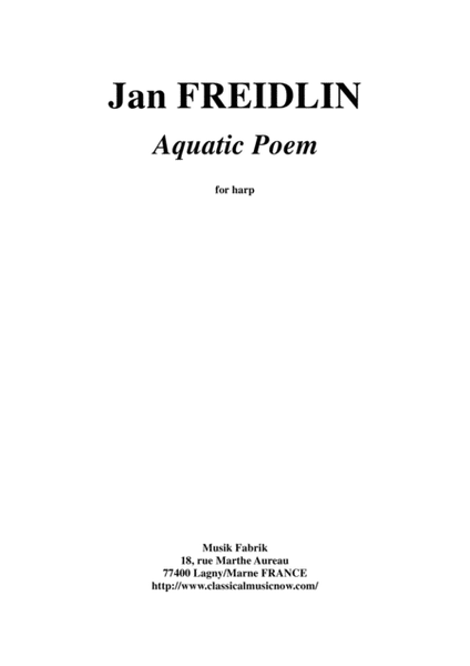 Jan Freidlin: Aquatic Poem for harp image number null