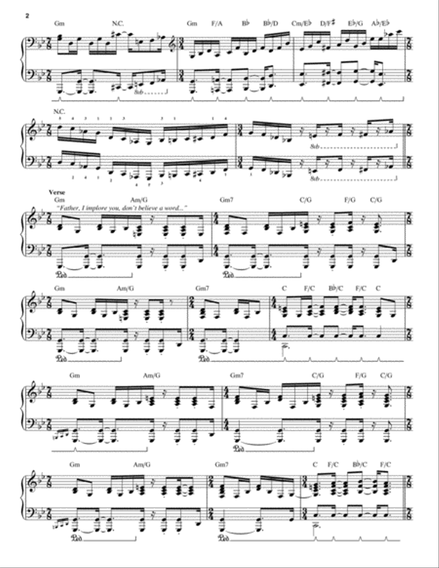 A New Beginning Piano scores gallery preview page 2