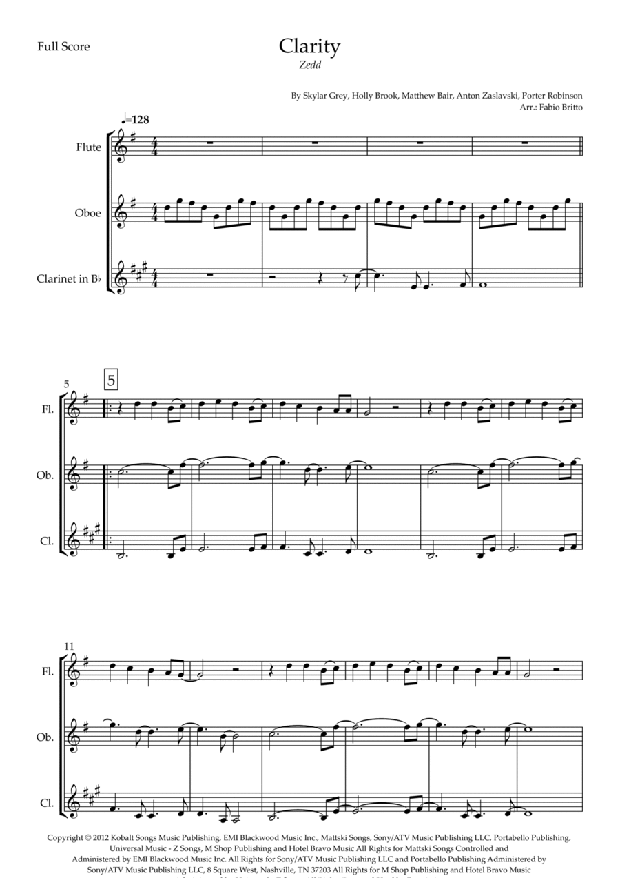 Clarity Woodwind Trio scores gallery preview page 1