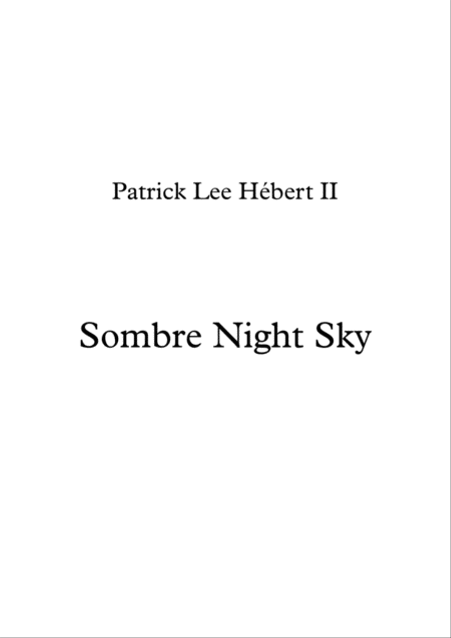 Sombre Night Sky Piano Solo scores gallery preview page 1