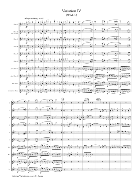 Selections from Enigma Variations for Flute Orchestra