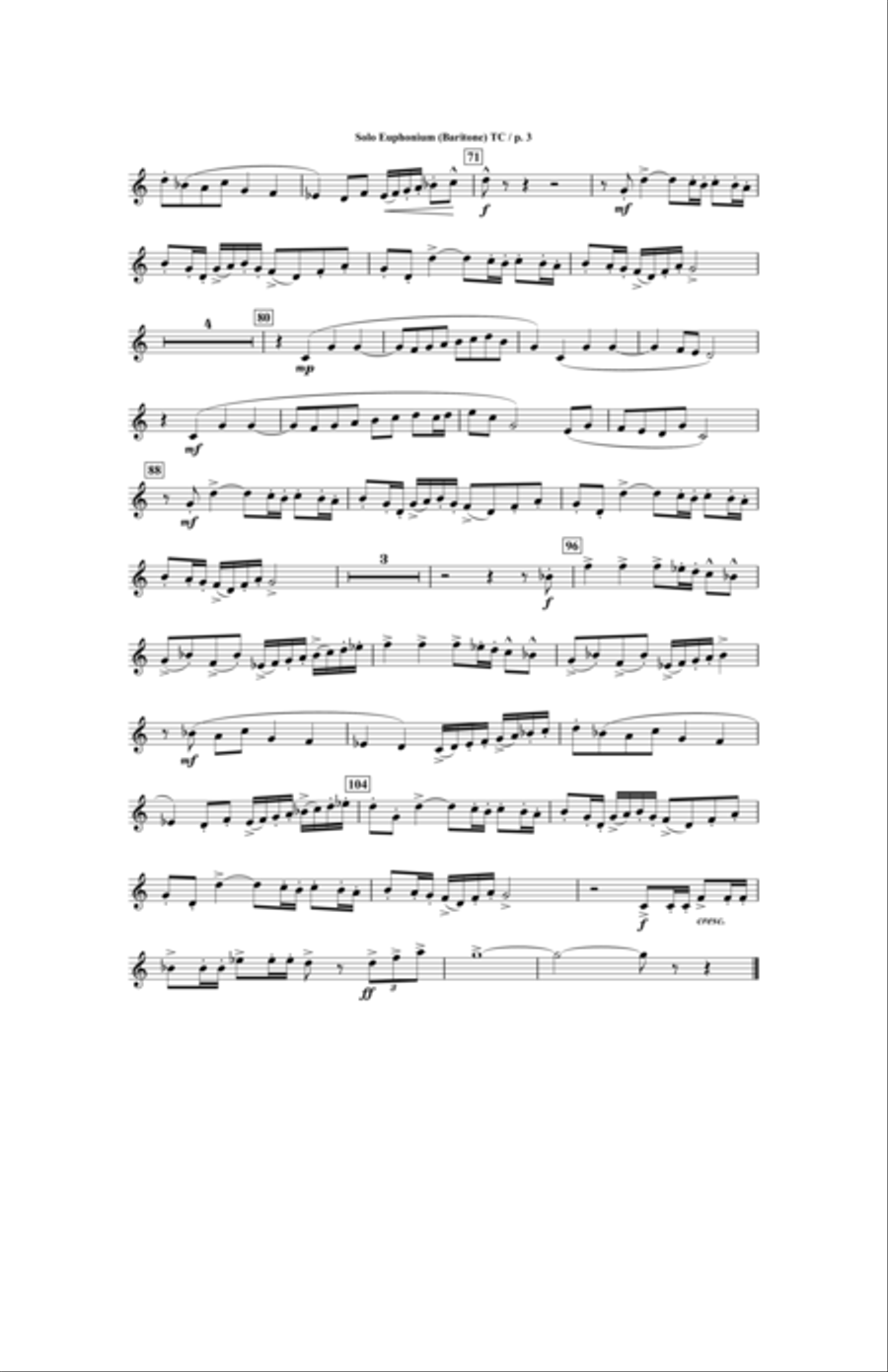 Intrada, Recitative and Rondo Baritone Horn TC scores gallery preview page 4