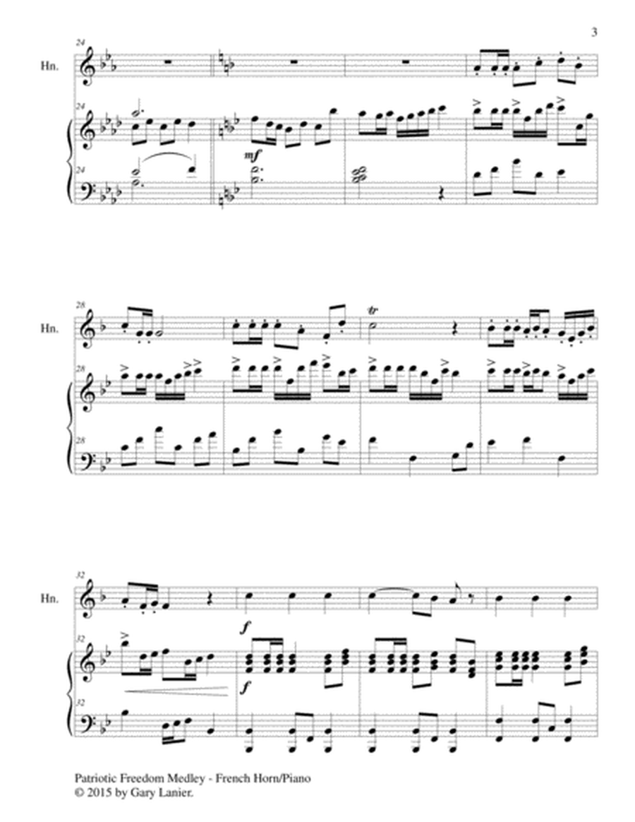 PATRIOTIC FREEDOM MEDLEY (Duet – French Horn and Piano/Score and Parts) image number null