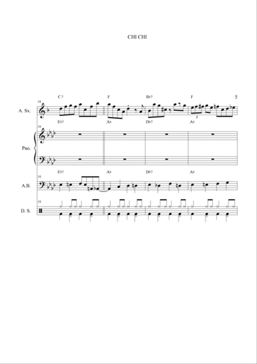 Chi Chi Chi Chi Jazz Ensemble scores gallery preview page 5