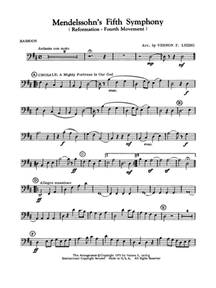 Mendelssohn's 5th Symphony "Reformation," 4th Movement: Bassoon