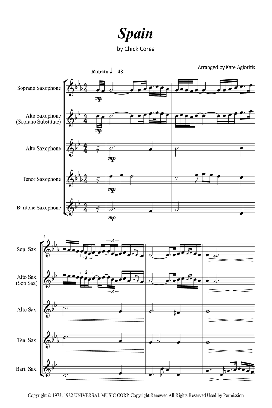 Spain Saxophone Quartet scores gallery preview page 2
