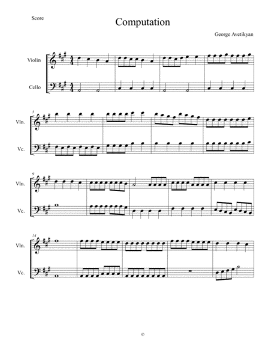 Computation Small Ensemble scores gallery preview page 1