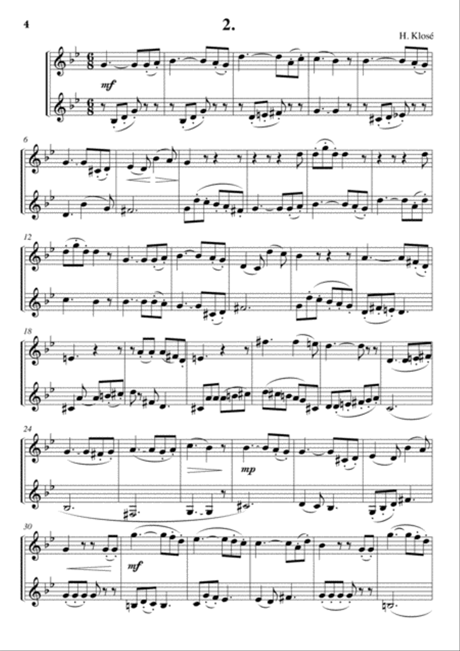Dinosaur Scales - Studies and Exercises for 2 Clarinets Clarinet Duet scores gallery preview page 2