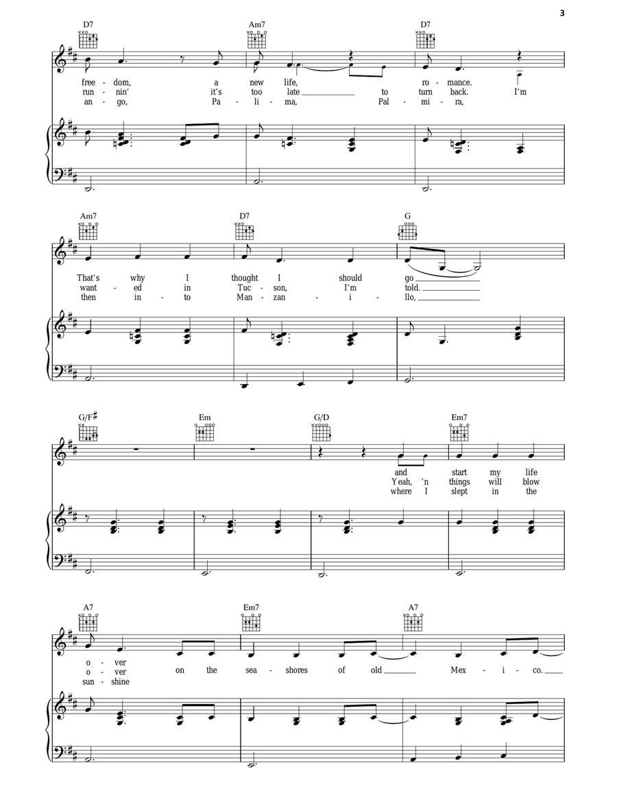 (The Seashores Of) Old Mexico Guitar scores gallery preview page 3