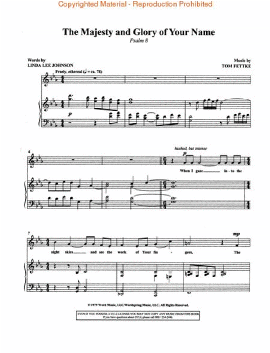 The Majesty & Glory Of Your Name - Vocal Folio Voice Solo scores gallery preview page 4
