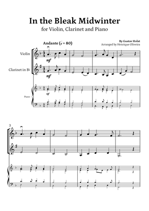 In the Bleak Midwinter (Violin, Clarinet and Piano) - Beginner Level