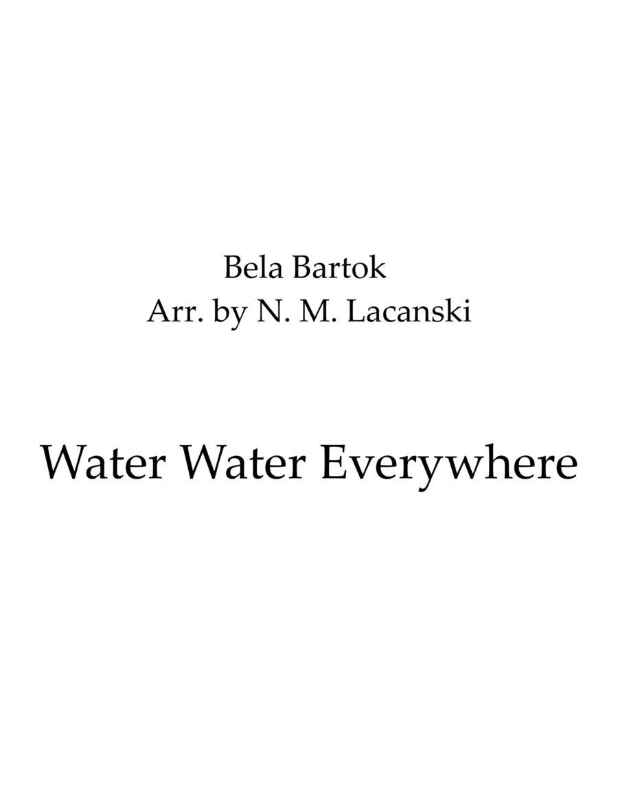 Water Water Everywhere Flute scores gallery preview page 1