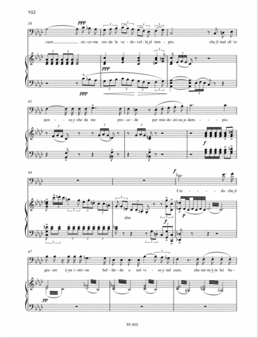 Vanne... Credo in un Dio crudel Baritone Voice scores gallery preview page 4
