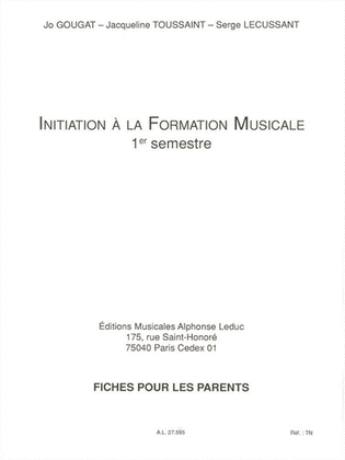 Book cover for Initiation To Musical Studies (1)