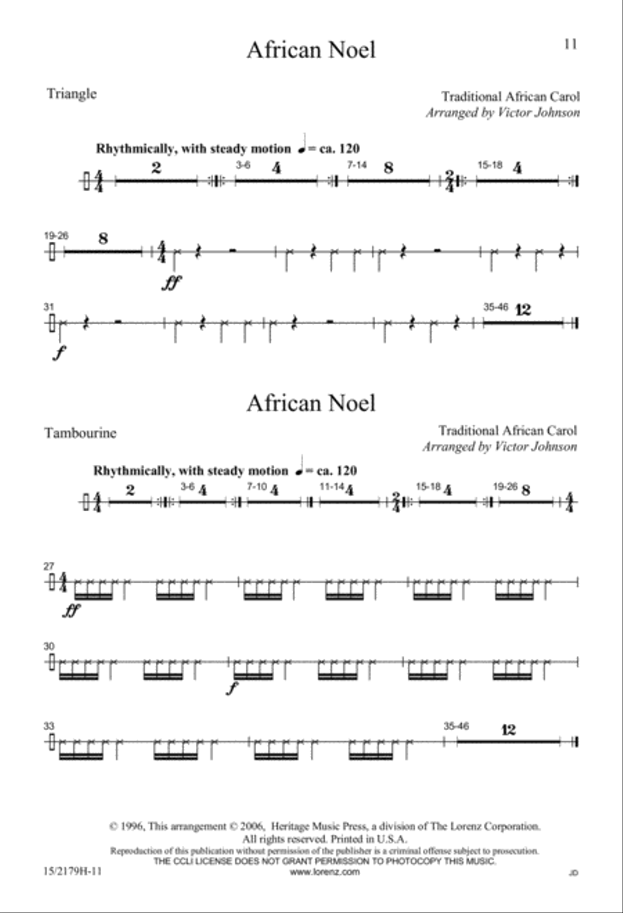 African Noel 2-Part scores gallery preview page 11