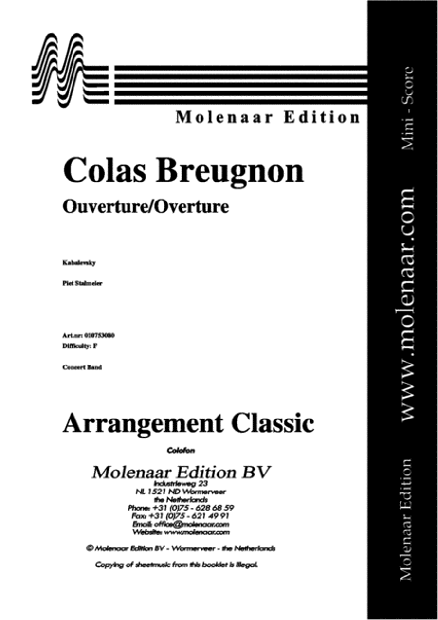 Colas Breugnon Concert Band scores gallery preview page 2