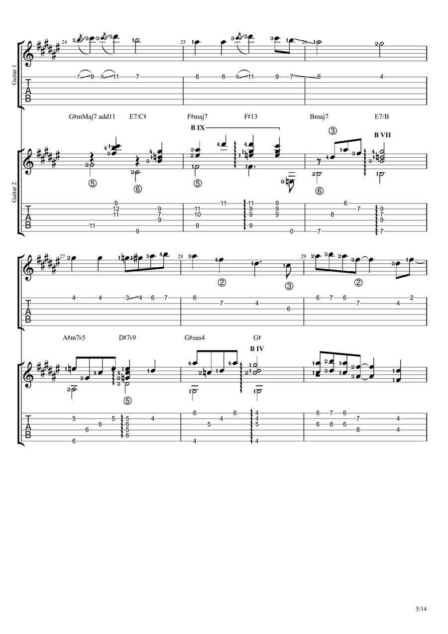 Pelangi Guitar Ensemble scores gallery preview page 5