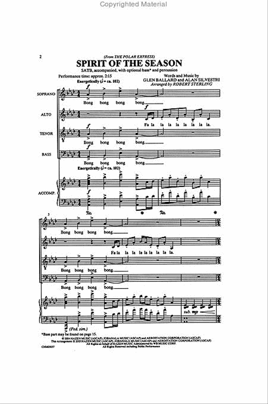 Spirit of the Season 4-Part scores gallery preview page 2