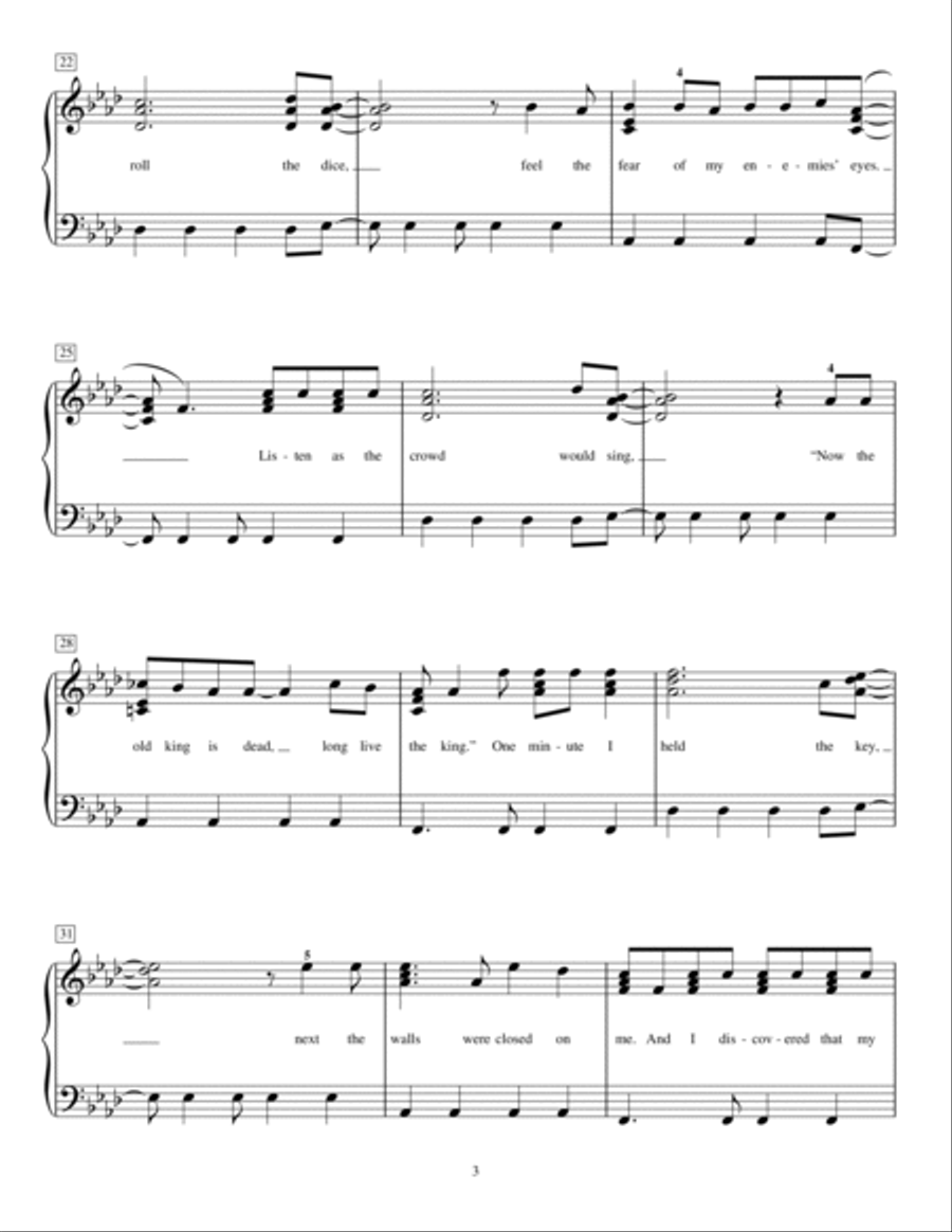Viva La Vida Piano Method scores gallery preview page 3