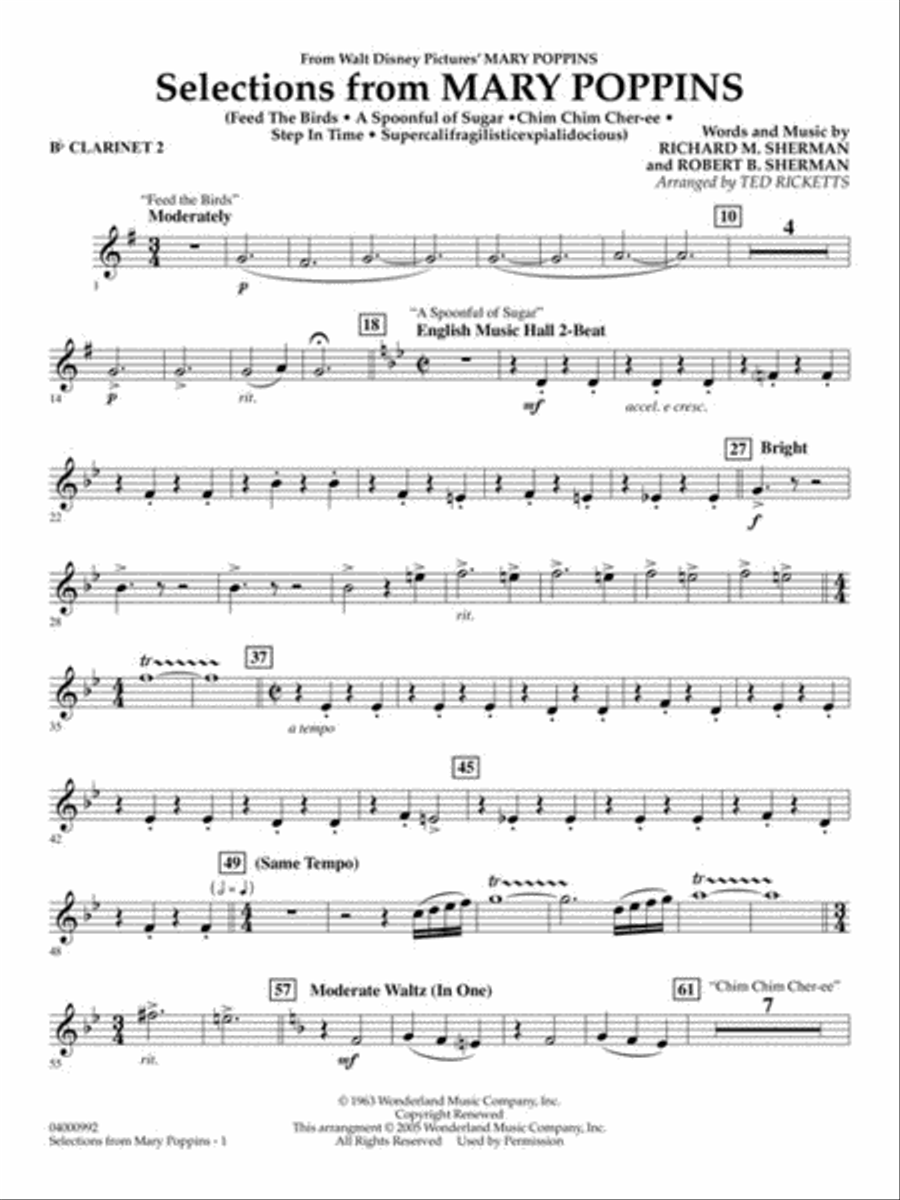 Selections from Mary Poppins Concert Band scores gallery preview page 6