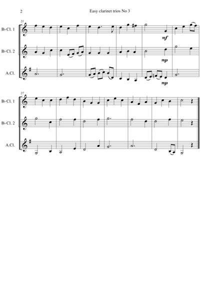 The Ash Grove (Llwyn Onn) for clarinet trio (2 B flats 1 Alto) image number null