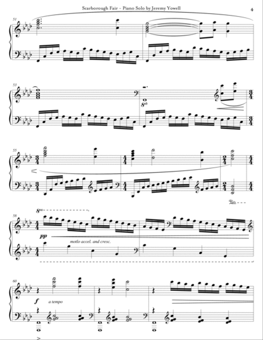 Scarborough Fair Piano Solo scores gallery preview page 4