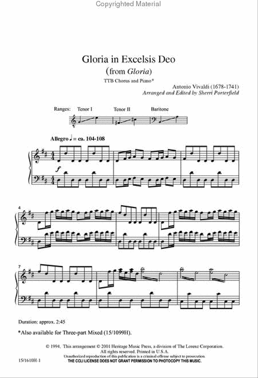 Gloria in Excelsis Deo TTB scores gallery preview page 2