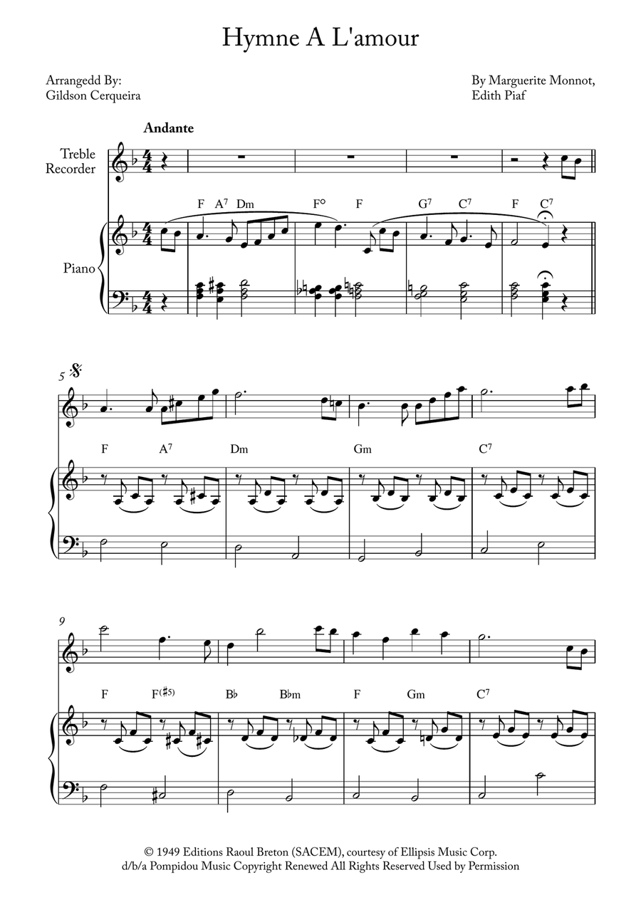 Book cover for Hymne A L'amour