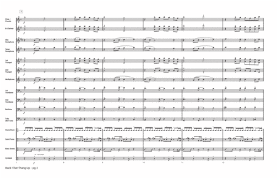 Back That Azz Up Marching Band scores gallery preview page 4