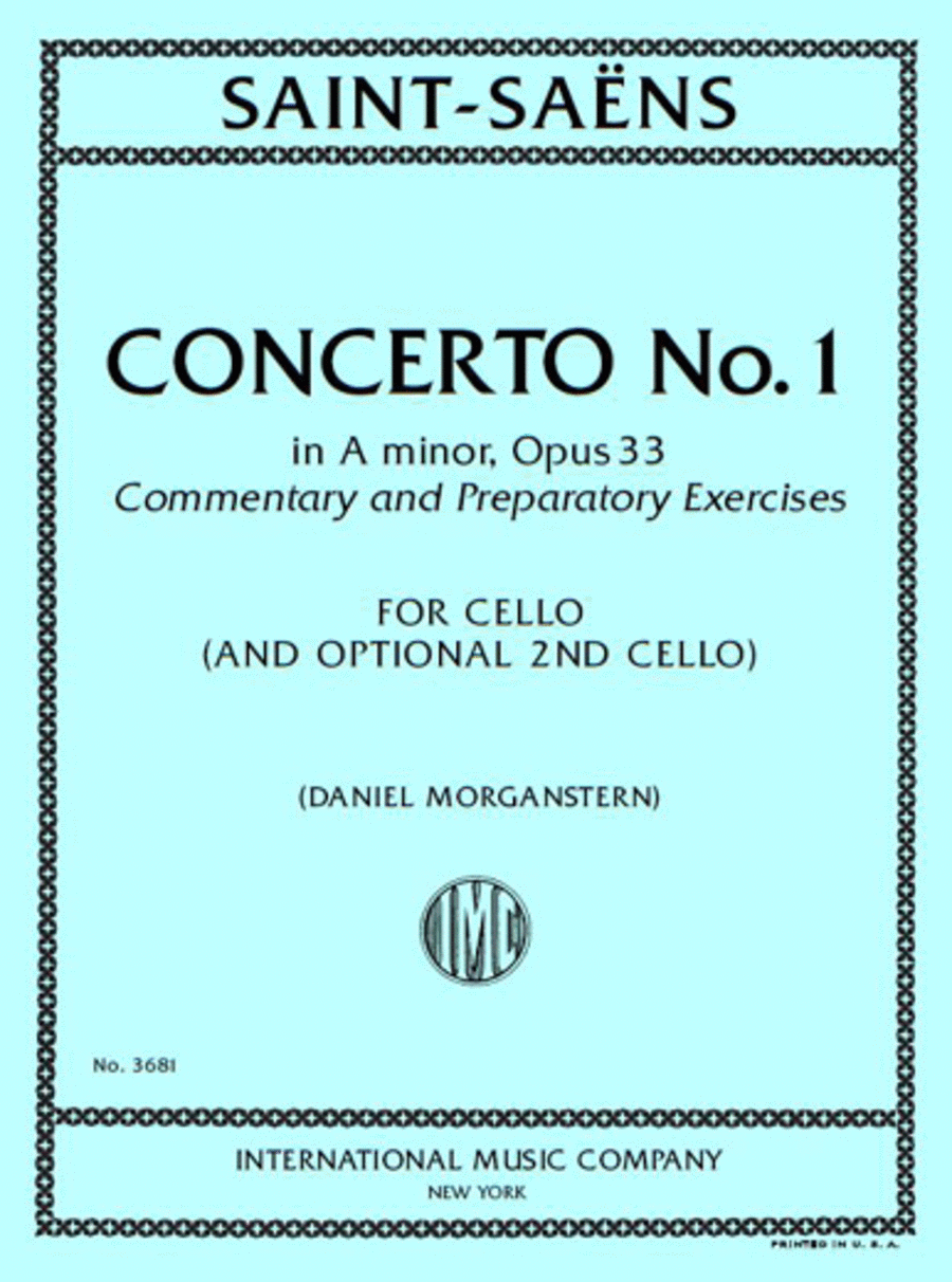 Concerto No. 1 In A Minor, Op. 33, Commentary And Prepatory Exercises Cello scores gallery preview page 1