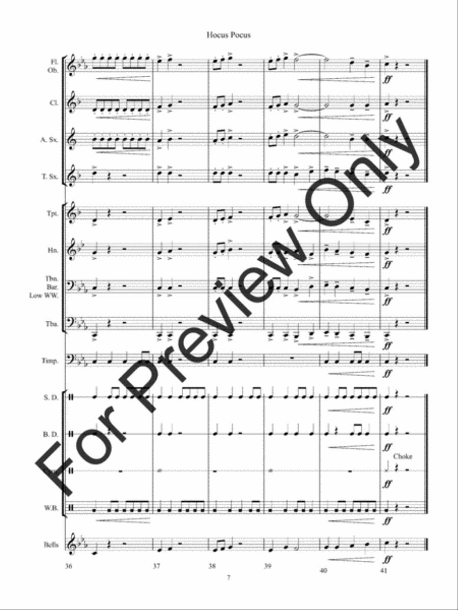 Hocus Pocus (Score) Concert Band scores gallery preview page 10