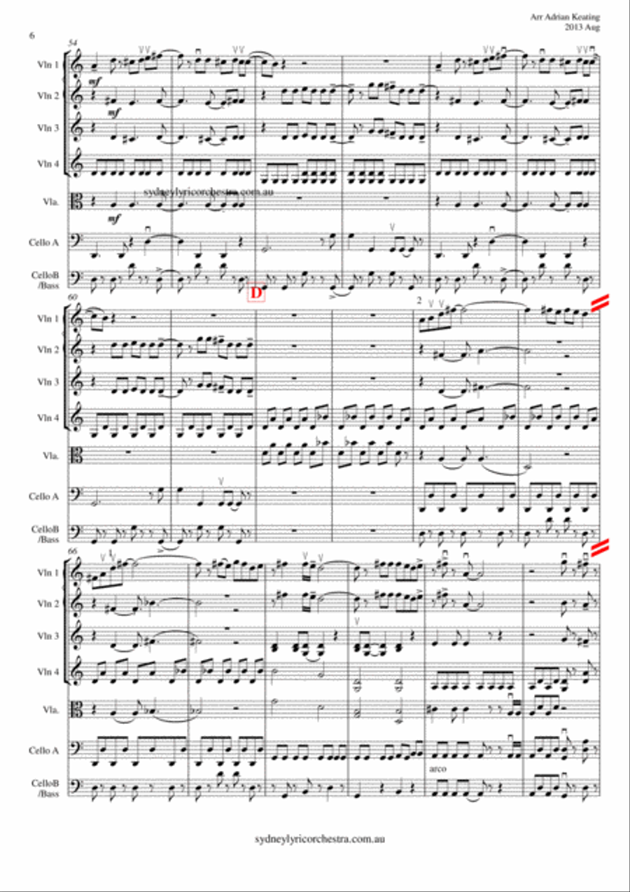 Mamma Mia String Orchestra scores gallery preview page 6