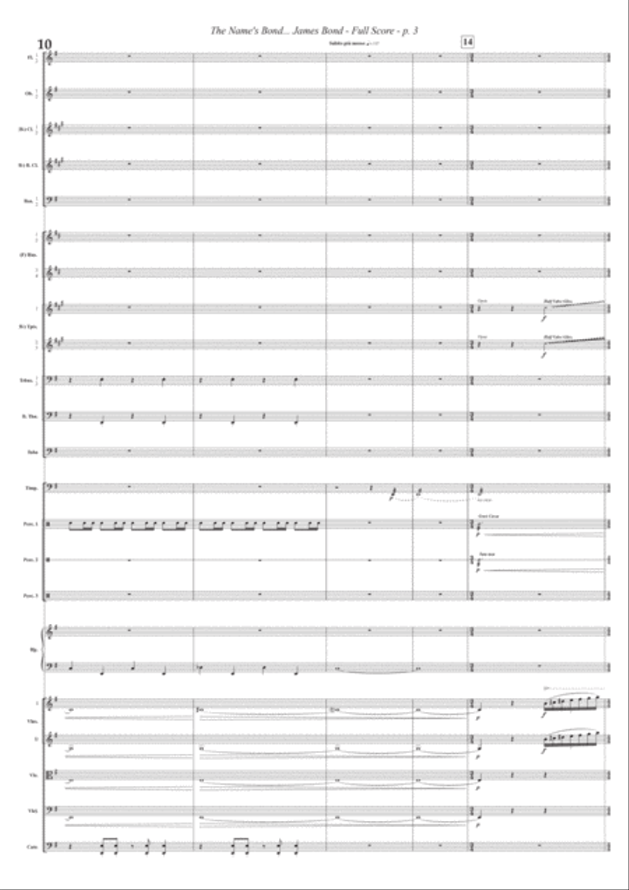 The Name's Bond... James Bond Full Orchestra scores gallery preview page 4