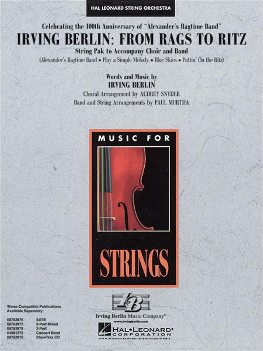 Irving Berlin: From Rags to Ritz String Orchestra scores gallery preview page 1