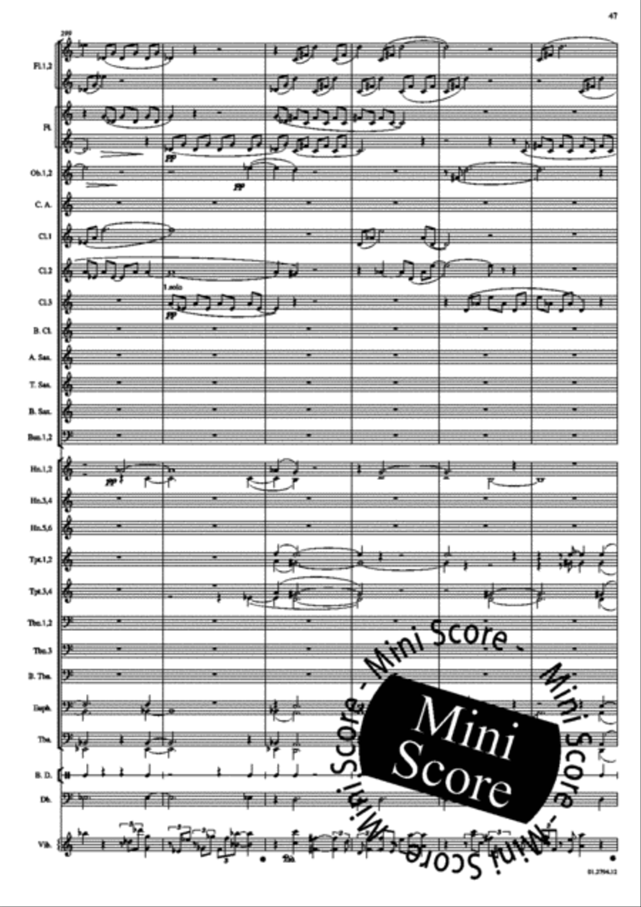 Concerto for Percussion and Band Concert Band scores gallery preview page 51