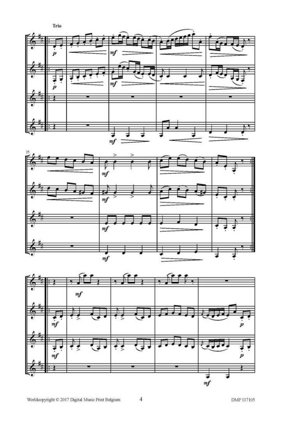 Minuet Clarinet Quartet scores gallery preview page 2