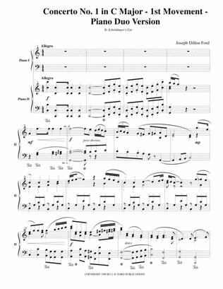 Piano Concerto No. I in C Major ("Schroedinger's Cat") piano duo version - all three movements