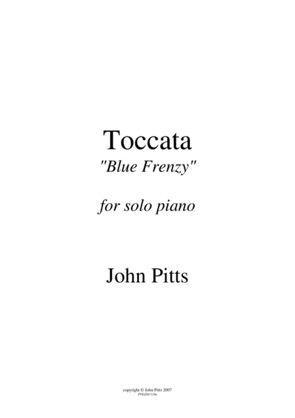 "Blue Frenzy" Toccata for solo piano image number null