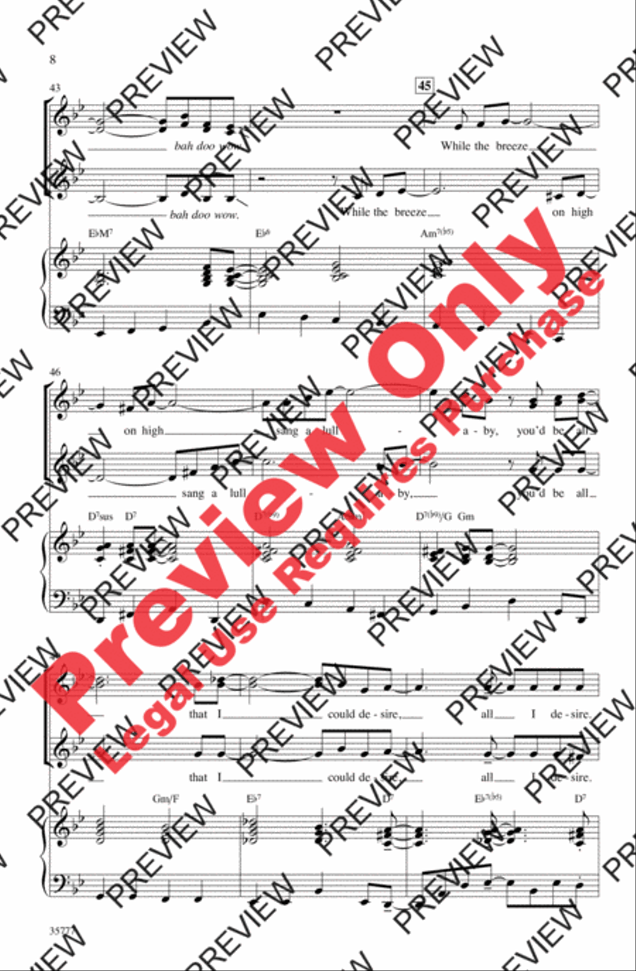 You'd Be So Nice to Come Home To Women's Choir scores gallery preview page 7