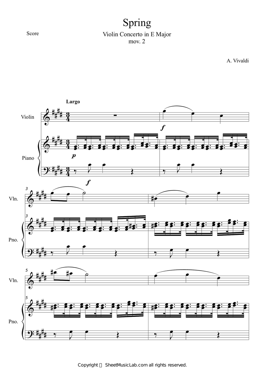 The Four Seasons: Spring 2nd Movement