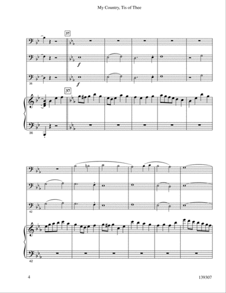 My County Tis Of Thee My County Tis Of Thee Brass Trio scores gallery preview page 5