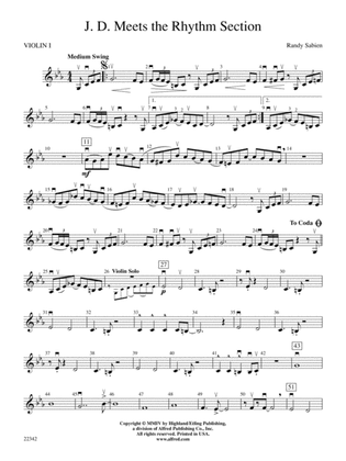 J. D. Meets the Rhythm Section: 1st Violin