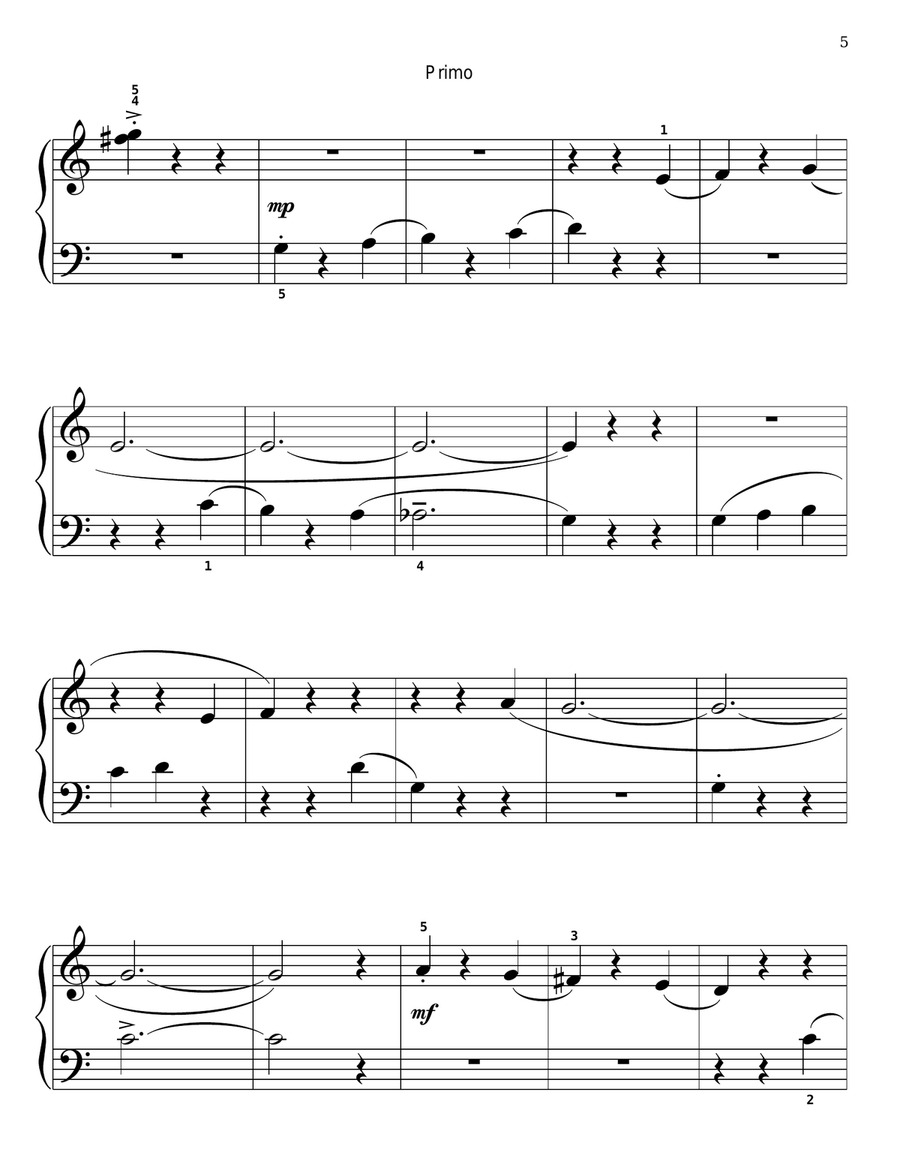 At The Flea Circus Piano Duet scores gallery preview page 4