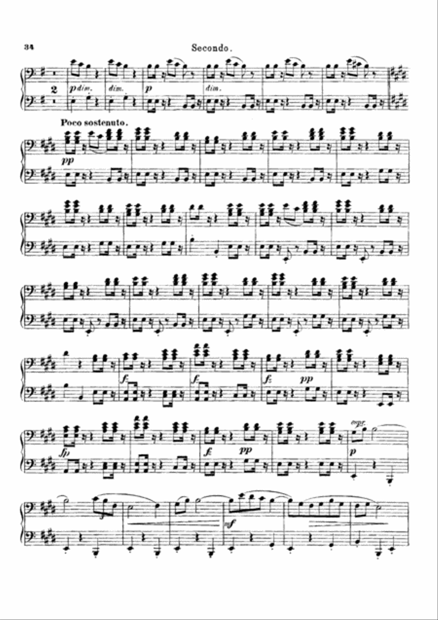 Dvorak Symphony No.9 III, IV, for piano duet(1 piano, 4 hands), PD806