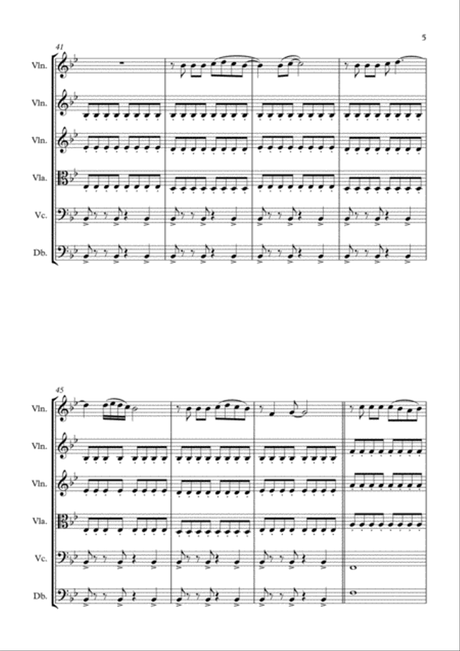 Rewrite The Stars String Quartet scores gallery preview page 5