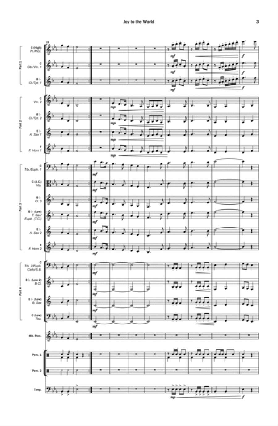 Joy to the World Concert Band scores gallery preview page 5