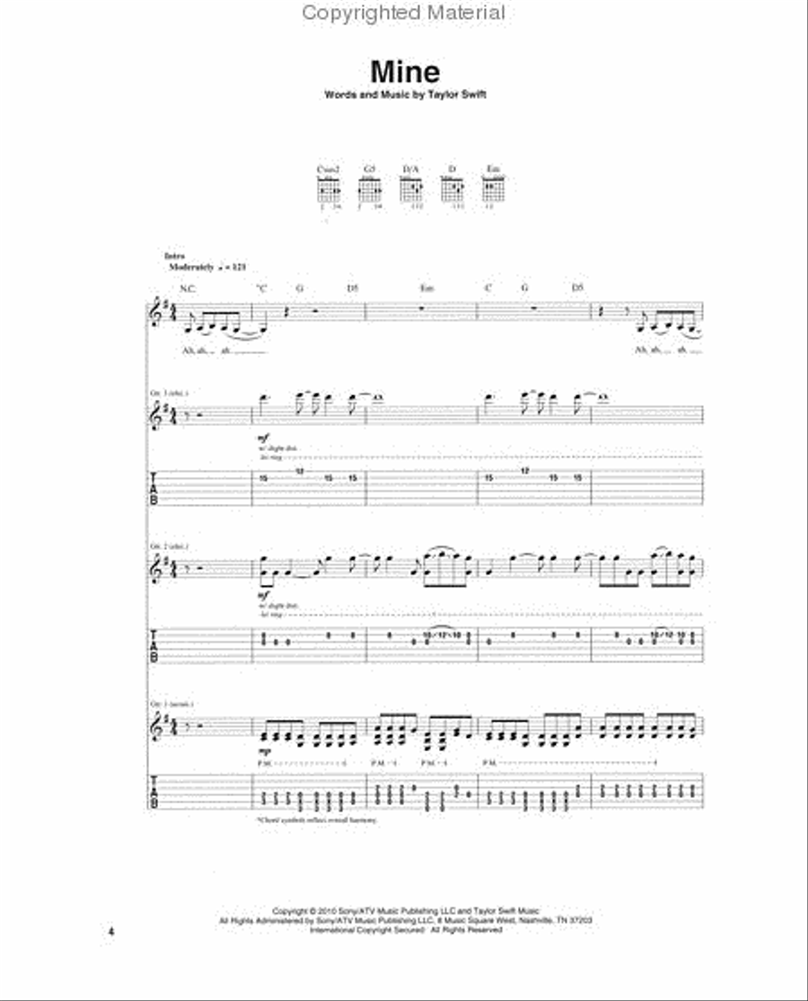 Taylor Swift - Speak Now Electric Guitar scores gallery preview page 2