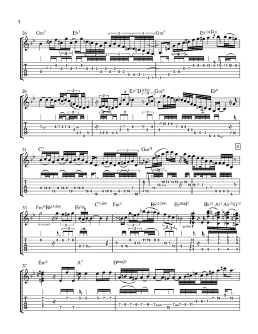 Angel Eyes Electric Guitar scores gallery preview page 4