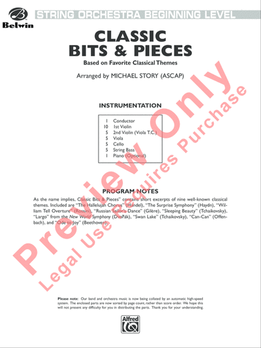 Classic Bits & Pieces String Orchestra scores gallery preview page 2