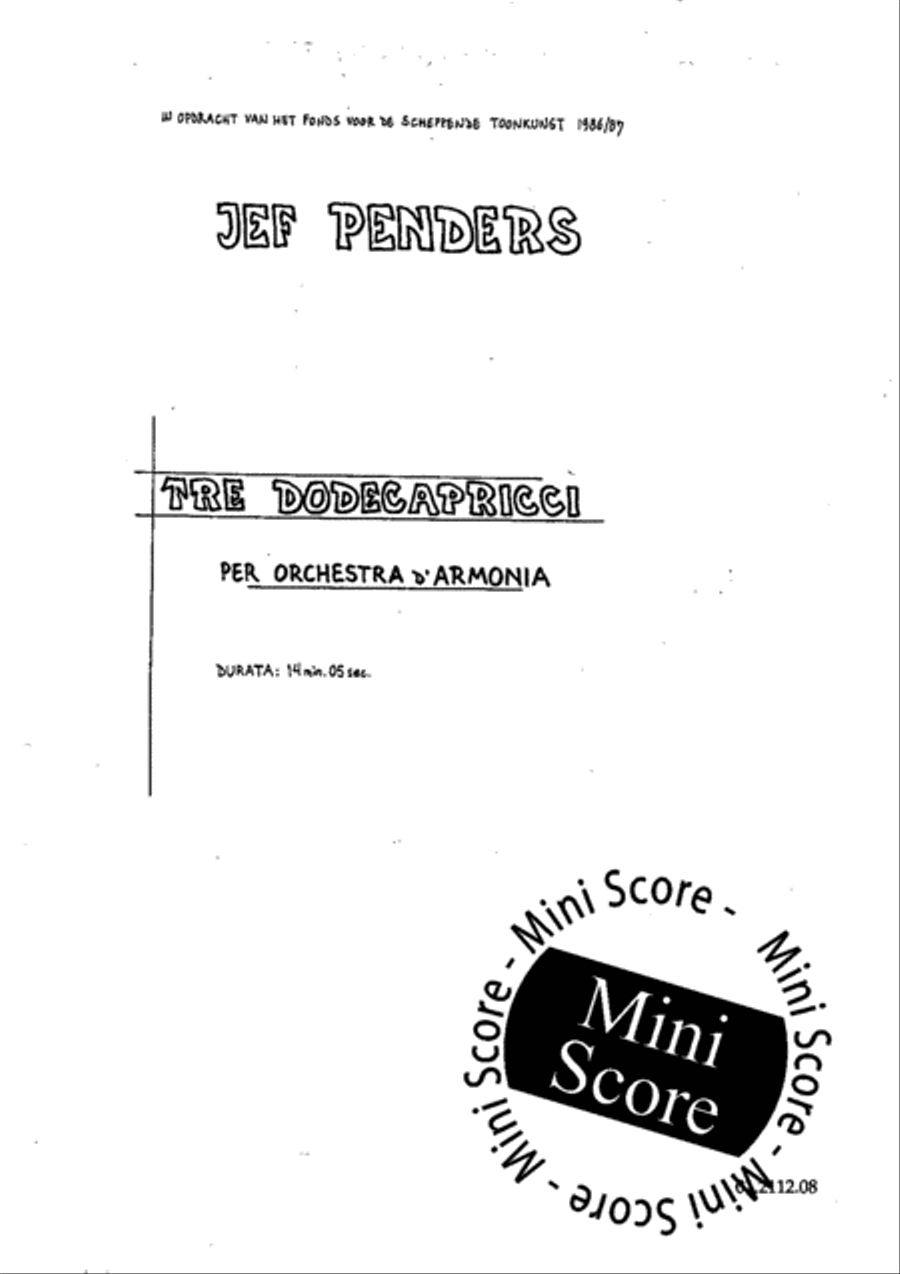 Tre Dodecapricci Tre Dodecapricci Concert Band scores gallery preview page 3